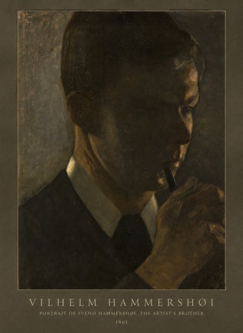 Vilhelm Hammershøi Portrait of Svend Hammershøi, the Artist's Brother No6 - Plakát