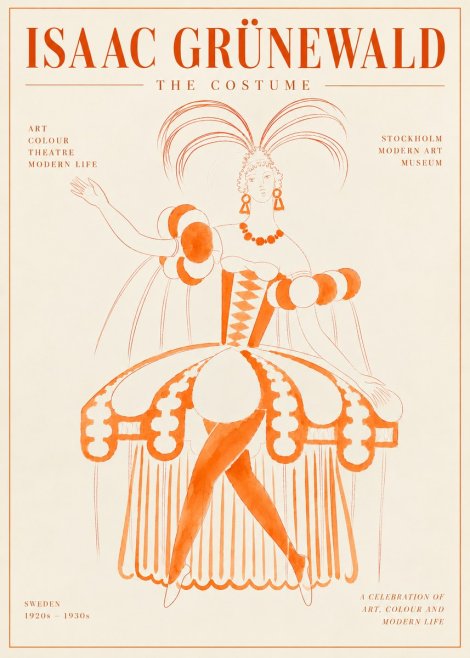 Isaac Grünewald The Costume II No6 - Plakát