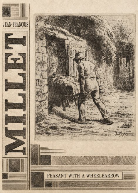 Jean-François Millet Peasant with a Wheelbarrow No5 - Plakát