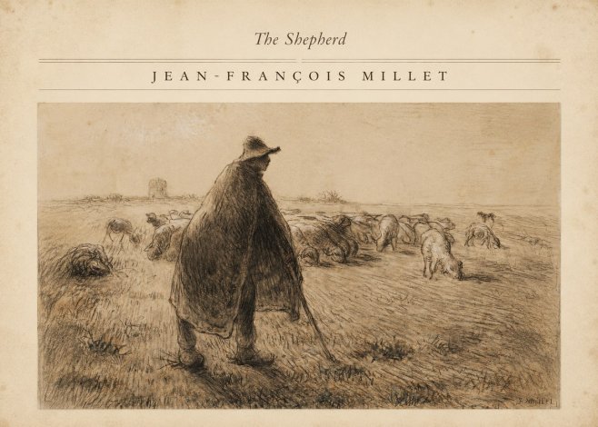 Jean-François Millet The Shepherd No4 - Plakát