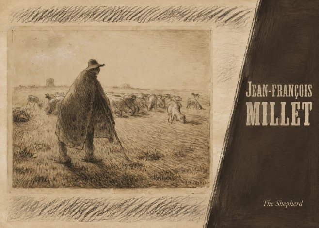 Jean-François Millet The Shepherd No5 - Plakát