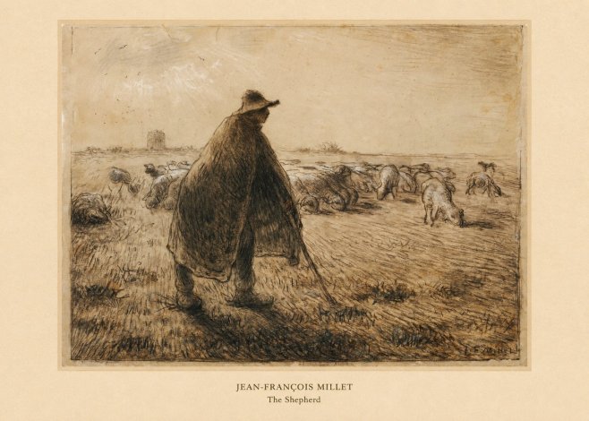 Jean-François Millet The Shepherd No6 - Plakát