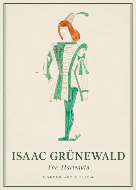 Isaac Grünewald The Harlequin No1 - Plakát