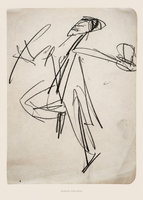 Raphael Kirchner Dynamic Dancer Sketch No6 - Plakát