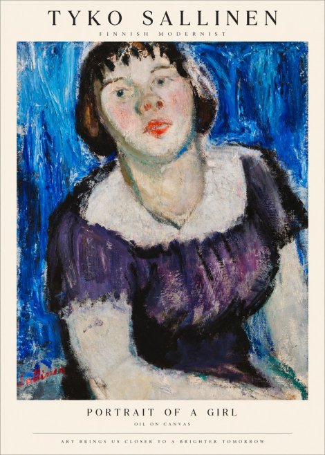Tyko Sallinen Portrait of a Girl II No1 - Plakát