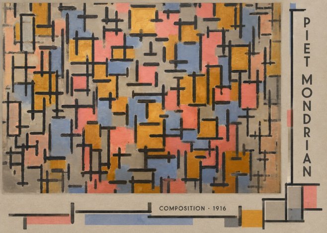 Piet Mondrian Composition No2 - Plakát