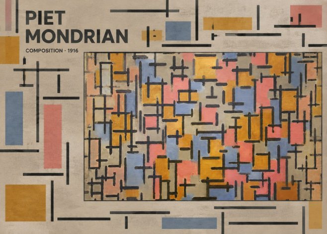 Piet Mondrian Composition No4 - Plakát