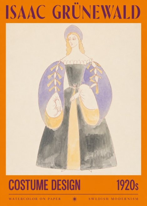 Isaac Grünewald Costume Design XIV No2 - Plakát
