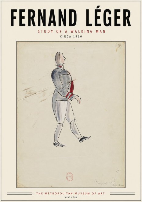 Fernand Léger Study of a Walking Man No3 - Plakát