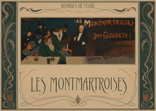 Georges de Feure Les Montmartroises No5 - Plakát