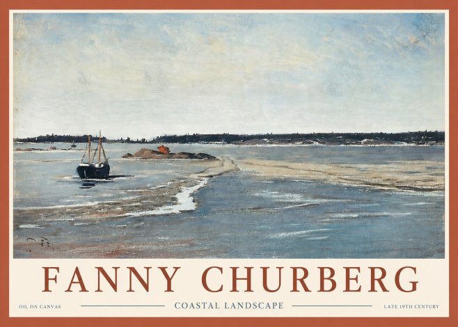 Fanny Churberg Coastal Landscape No4 - Plakát