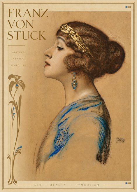 Franz von Stuck Head of a Girl No5 - Plakát