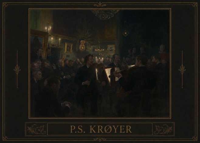P.S. Krøyer An Evening at Høeberg's Home No1 - Plakát