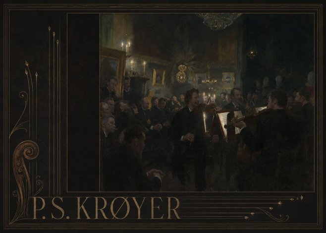 P.S. Krøyer An Evening at Høeberg's Home No5 - Plakát