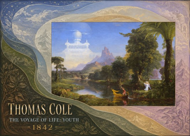 Thomas Cole The Voyage of Life: Youth IV No5 - Plakát