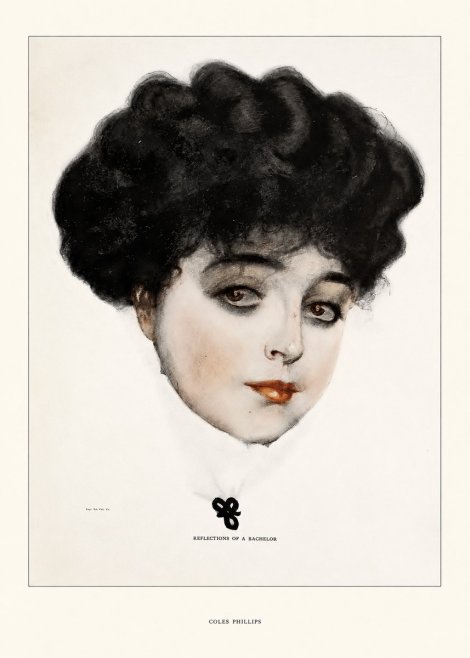 Coles Phillips Reflections of a Bachelor No5 - Plakát