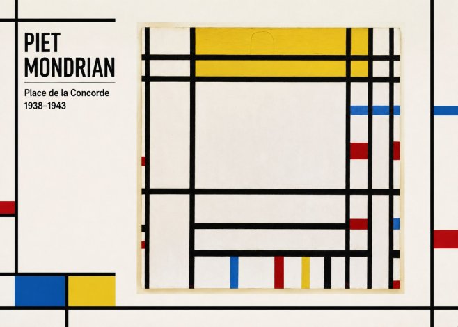 Piet Mondrian Place De La Concorde No1 - Plakát