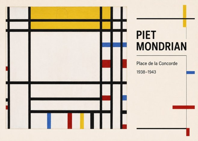 Piet Mondrian Place De La Concorde No2 - Plakát