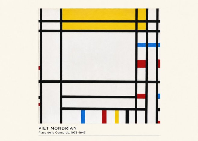 Piet Mondrian Place De La Concorde No4 - Plakát