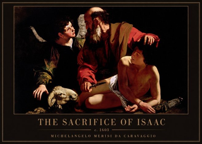Michelangelo Merisi da Caravaggio The Sacrifice of Isaac III No1 - Plakát
