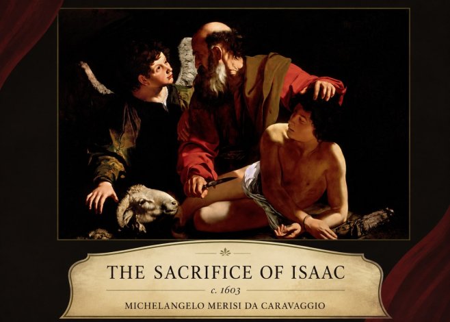 Michelangelo Merisi da Caravaggio The Sacrifice of Isaac III No4 - Plakát