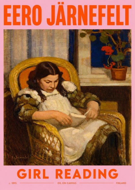 Eero Järnefelt Girl Reading No2 - Plakát