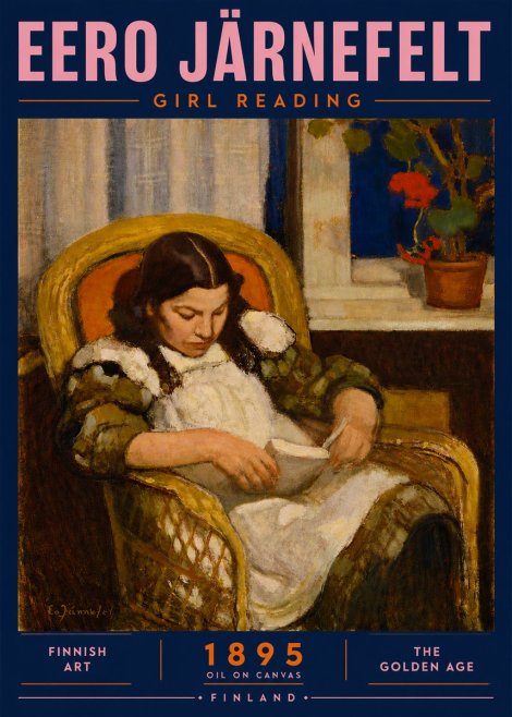 Eero Järnefelt Girl Reading No5 - Plakát