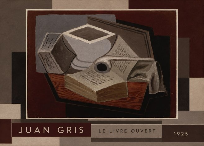 Juan Gris Le Livre Ouvert No2 - Plakát