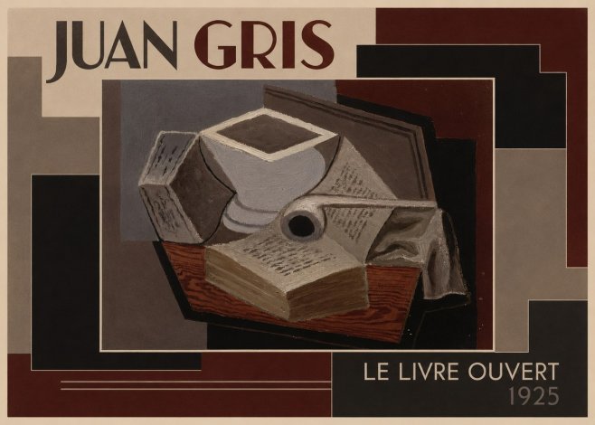 Juan Gris Le Livre Ouvert No4 - Plakát