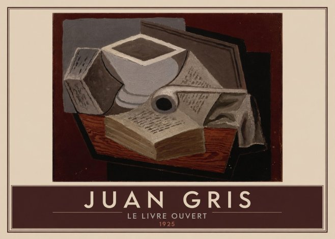 Juan Gris Le Livre Ouvert No5 - Plakát