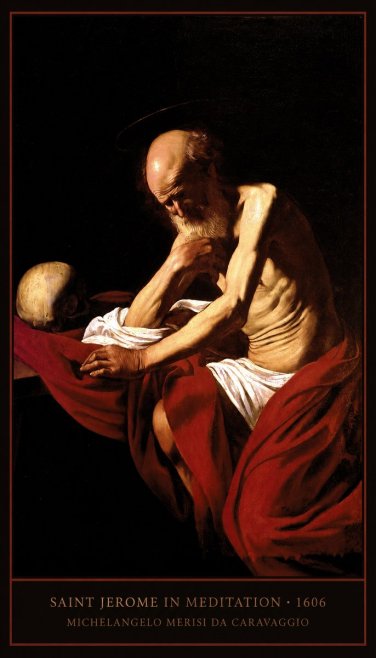 Michelangelo Merisi da Caravaggio Saint Jerome in Meditation I No4 - Plakát