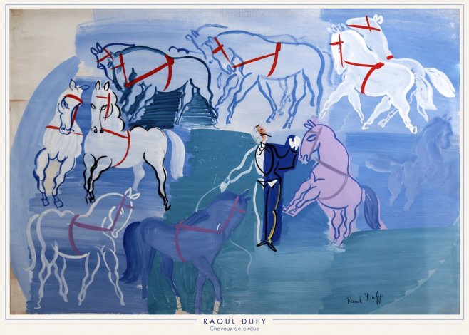 Raoul Dufy Chevaux De Cirque No6 - Plakát