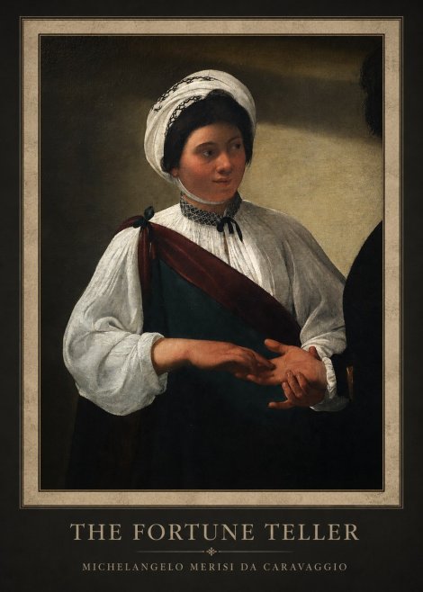 Michelangelo Merisi da Caravaggio The Fortune Teller IV No5 - Plakát