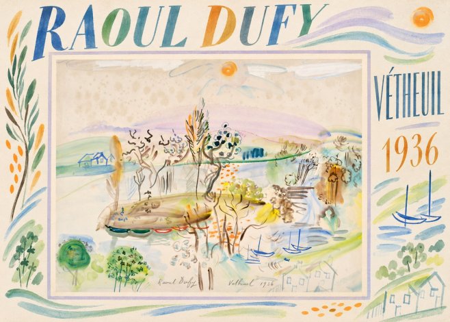 Raoul Dufy Vétheuil No2 - Plakát