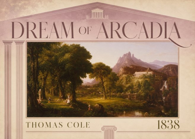 Thomas Cole The Dream of Arcadia No4 - Plakát