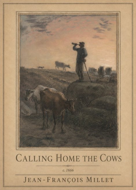 Jean-François Millet Calling Home the Cows No1 - Plakát