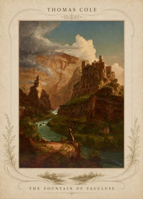 Thomas Cole The Fountain of Vaucluse II No3 - Plakát