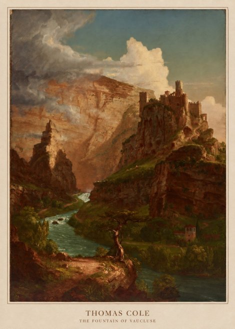 Thomas Cole The Fountain of Vaucluse II No6 - Plakát