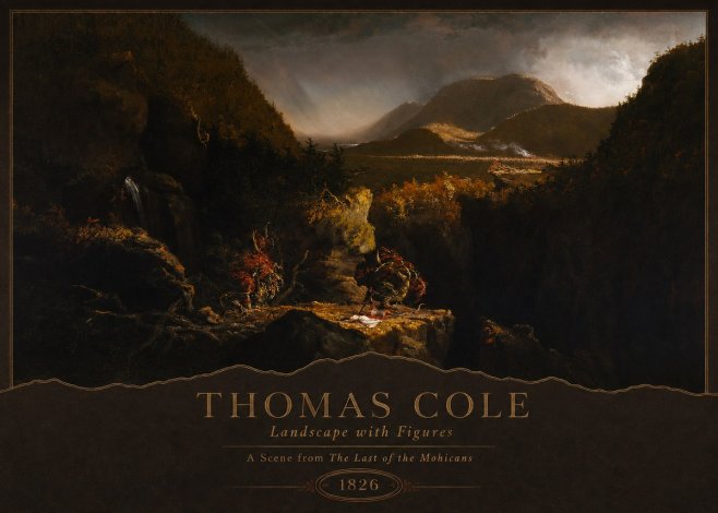 Thomas Cole Landscape with Figures: a Scene from the Last of the Mohicans No6 - Plakát