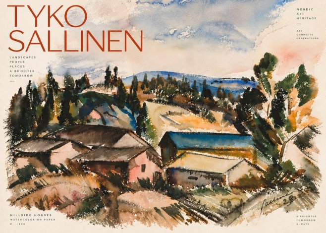 Tyko Sallinen Hillside Houses No6 - Plakát