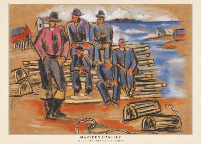 Marsden Hartley Study for 'Lobster Fishermen' No6 - Plakát