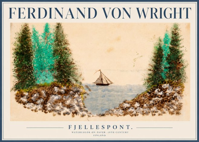 Ferdinand von Wright Fjellespont. No4 - Plakát