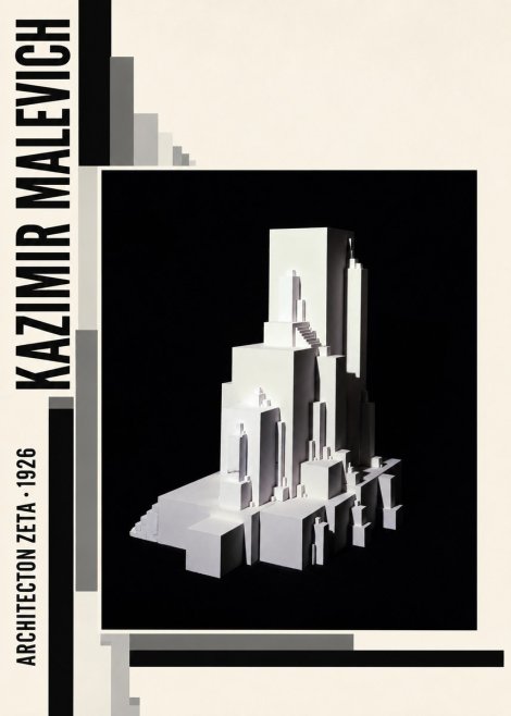 Kazimir Malevich Architecton Zeta No3 - Plakát