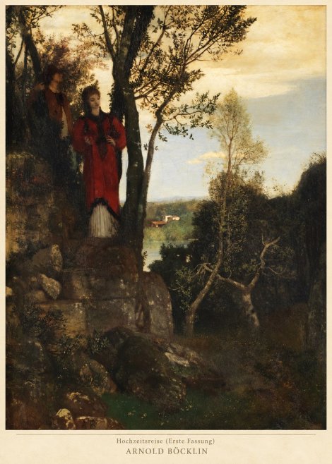 Arnold Böcklin Hochzeitsreise (Erste Fassung) No2 - Plakát