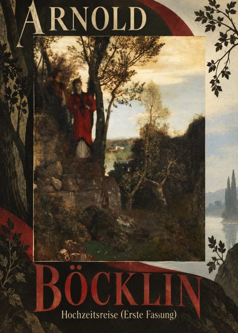 Arnold Böcklin Hochzeitsreise (Erste Fassung) No6 - Plakát