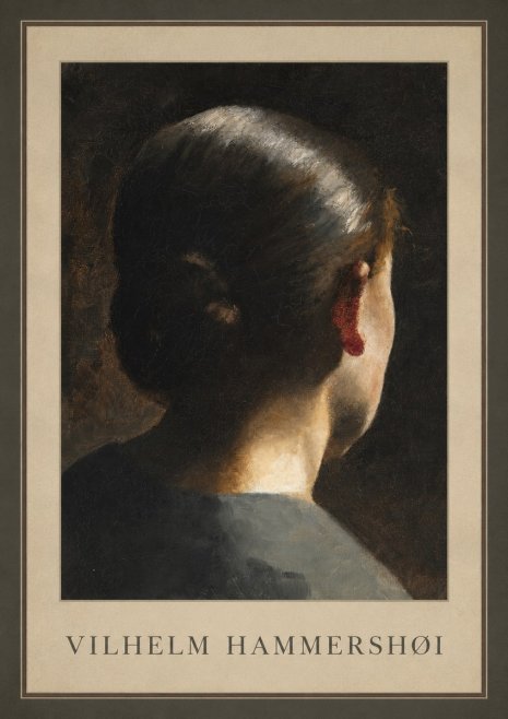 Vilhelm Hammershøi Woman Seen from Behind No3 - Plakát