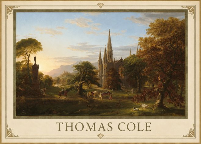 Thomas Cole The Architect's Dream No1 - Plakát