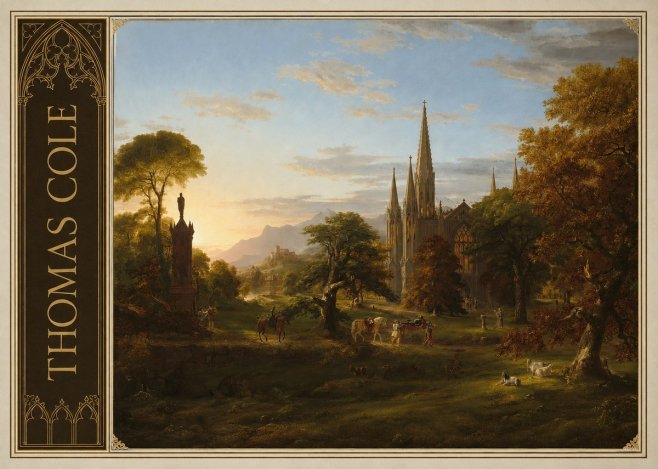 Thomas Cole The Architect's Dream No2 - Plakát