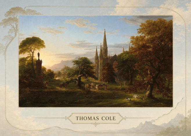 Thomas Cole The Architect's Dream No3 - Plakát
