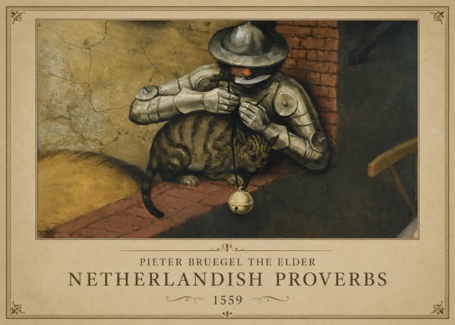 Pieter Bruegel Netherlandish Proverbs X No1 - Plakát